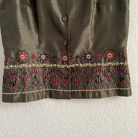 MHM Melissa Harper Women’s Vintage Green Pantsuit - Picture 4 of 12